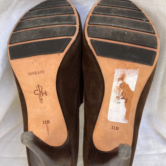 Cole Haan Nike Air Slip On Round Toe Talia Suede Stiletto Bootie Brown Size 11B - Picture 6 of 7